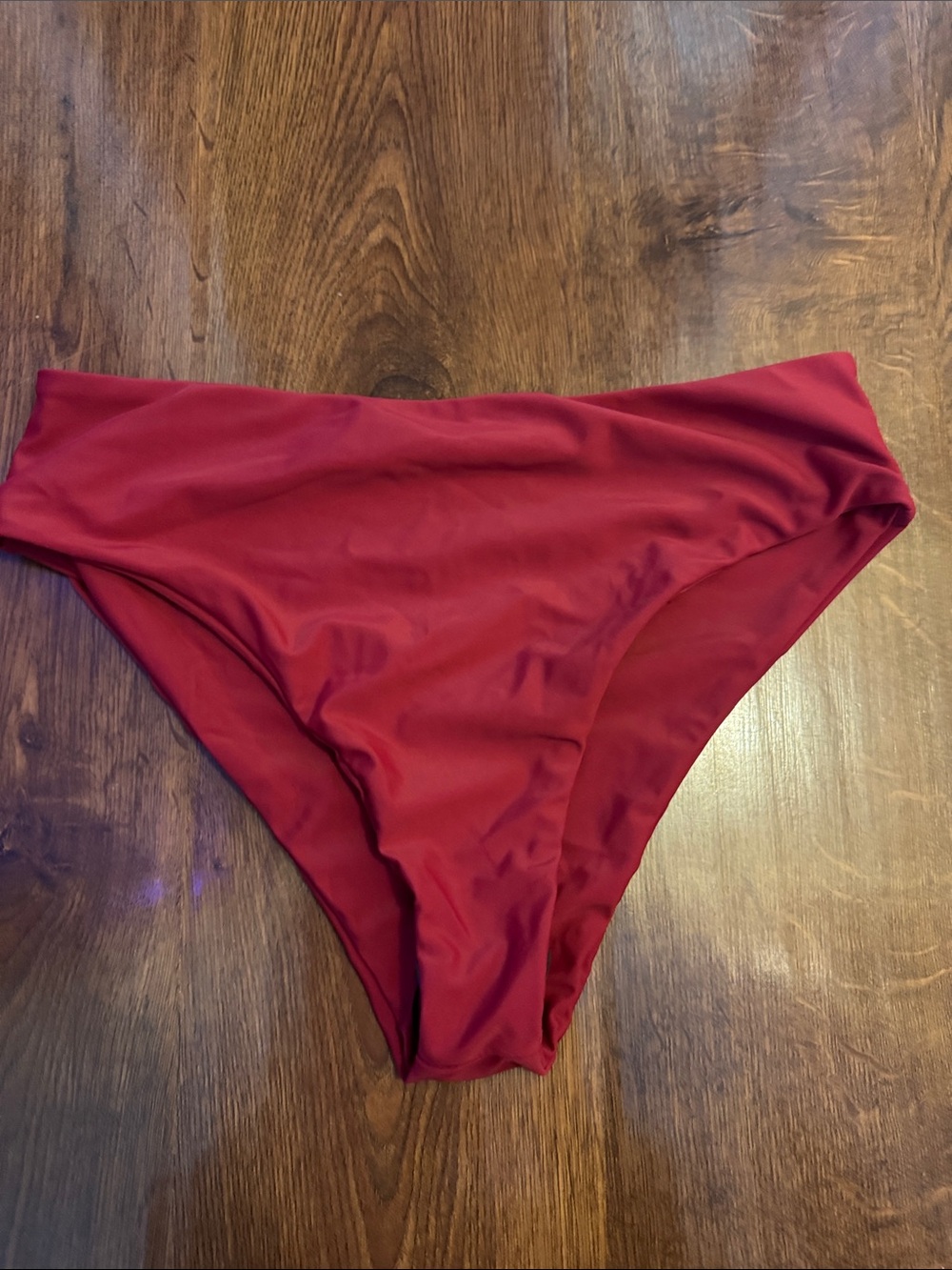 SHEIN Red High Cut Bikini Bottom